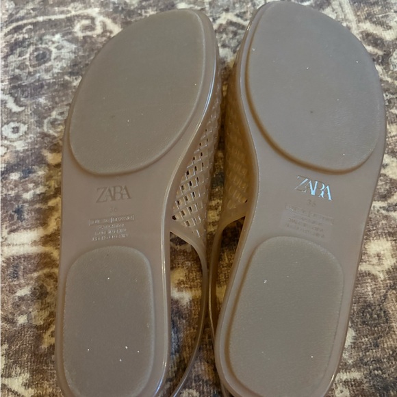 Zara rubber Jelly flats slingback 36/6 - Picture 3 of 6